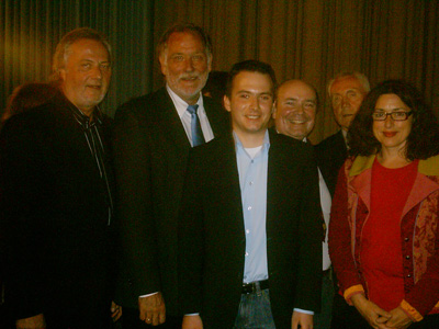 Fritz Behrens, Walther Boecker, Stephan Renner, David Boventer, Hans Krings und Monika Griefahn, Hans Krings, Walther Boecker, Stephan Renner bei der erfolgreichen Veranstaltung im Berli am 12. Mai 2009